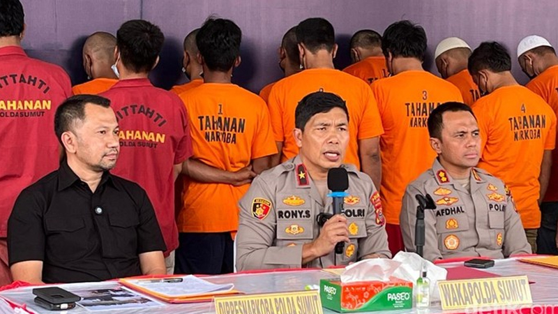 Polda Sumut Sikat Pengedar Narkoba, Ratusan Kilogram Sabu dan Ratusan Tersangka Diamankan